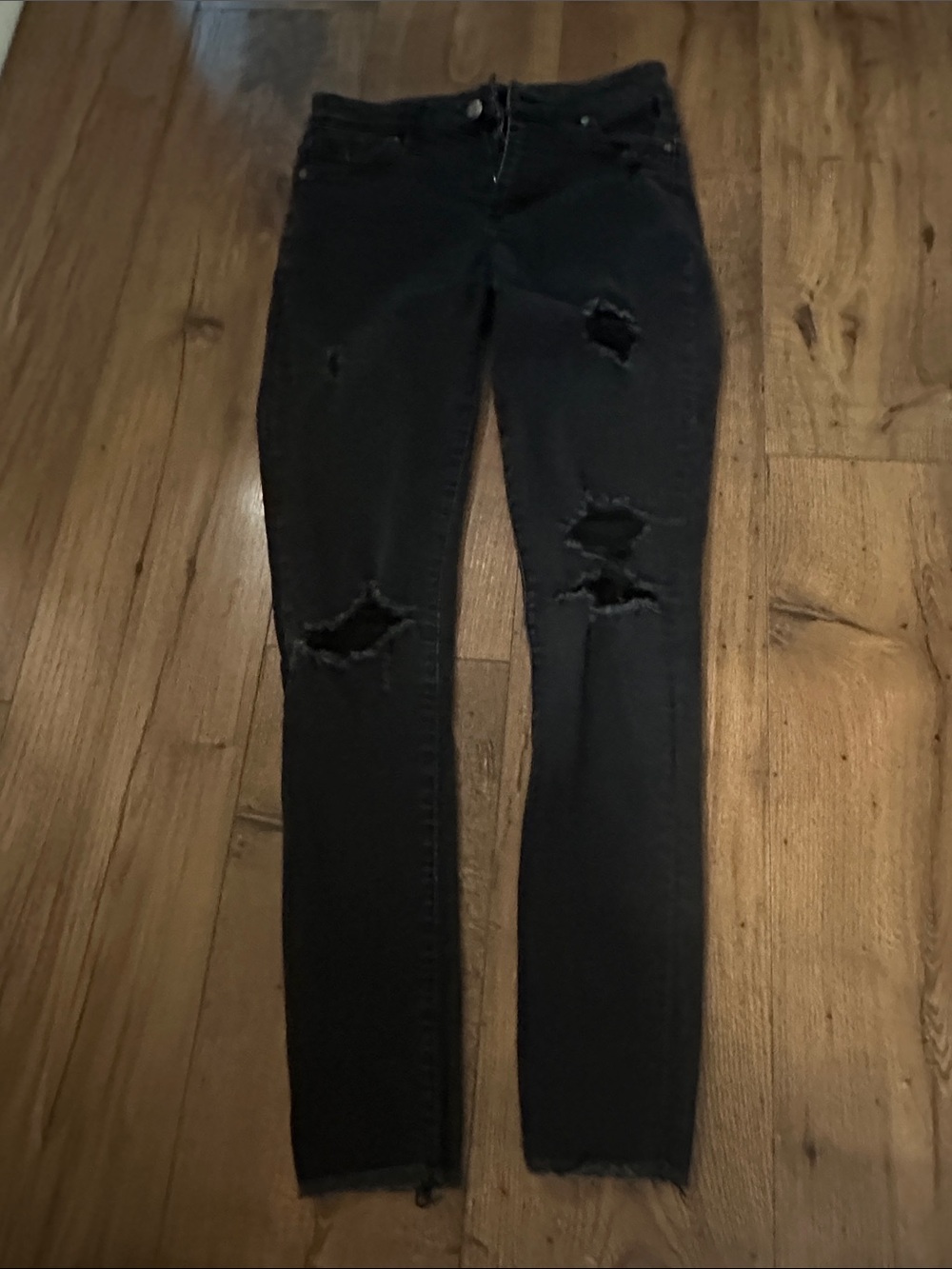Joe's Jeans Black Distressed Skinny Jeans